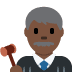 👨🏿‍⚖️ man judge: dark skin tone display on Twitter